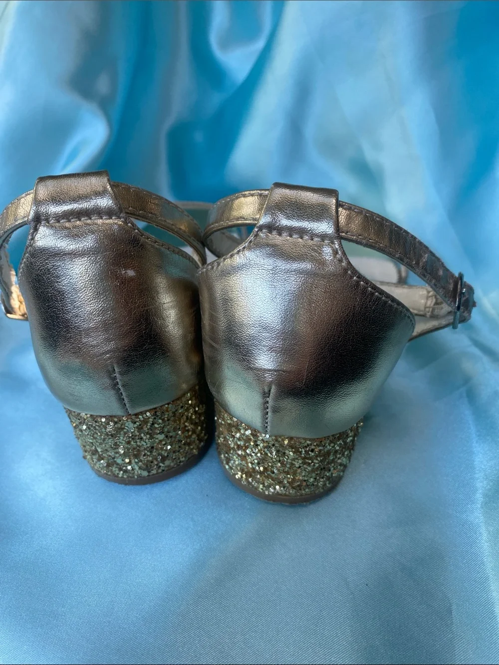 Crewcuts Metallic Gold Ankle-Strap Sandal Style dress shoes